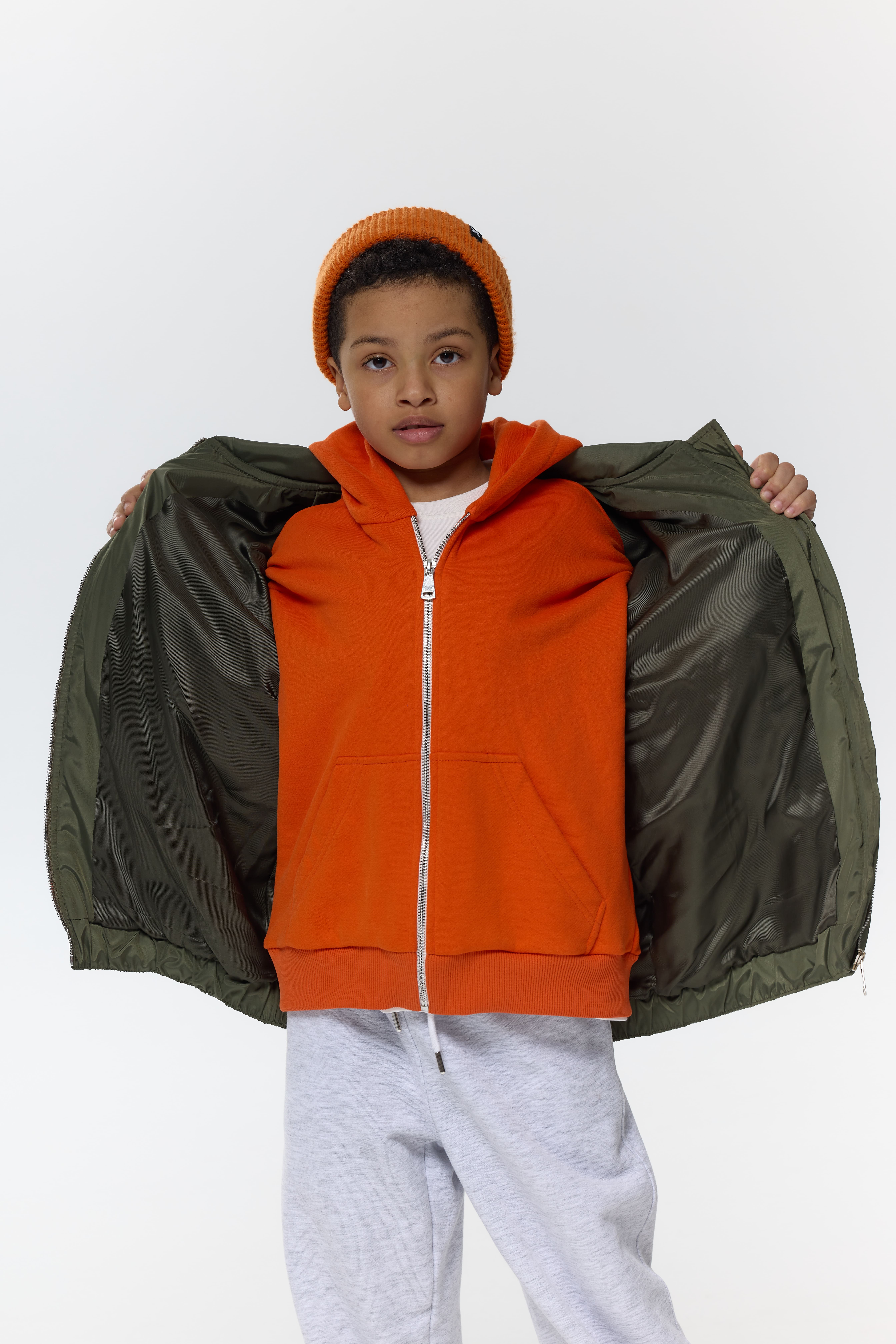 Худі зіп barvà оранж unisex